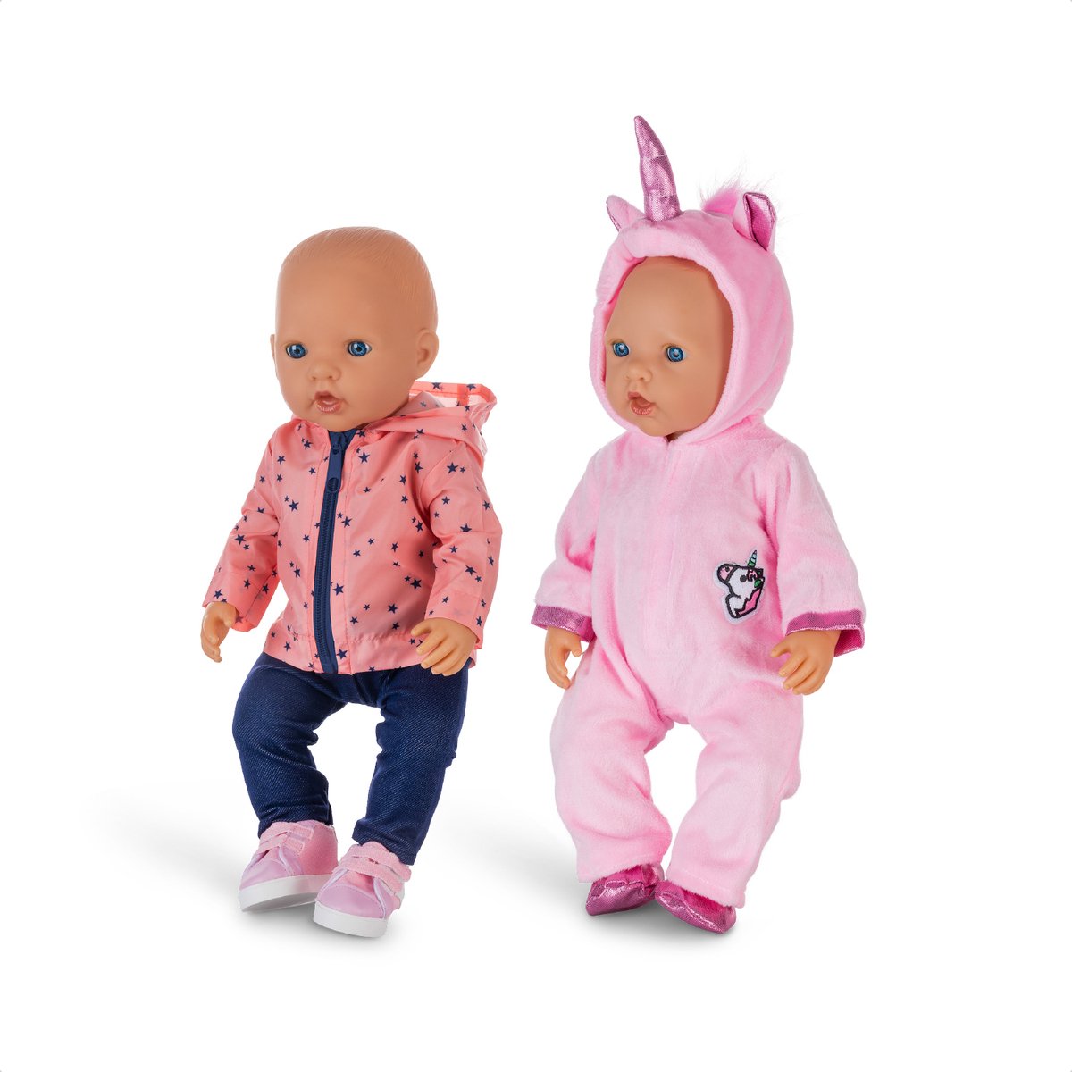 Isas Friends® -  Poppenkleding - Duopack - Kleertjes geschikt voor o.a. BABY born  - 2 Setjes